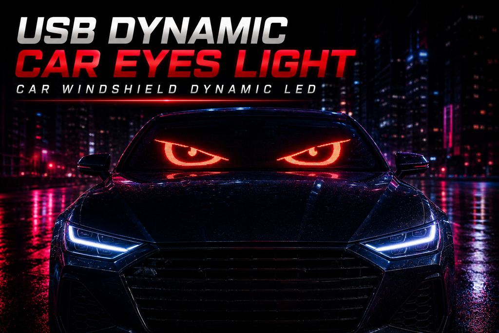 USB Dynamic Car Eyes Light Car Windshield Dynamic LED