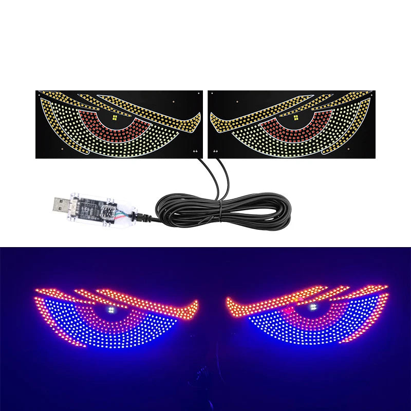 USB Dynamic Car Eyes Light Car Windshield Dynamic LED