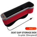 LED Car Seat Gap Filler Cup & Holder with USB charging