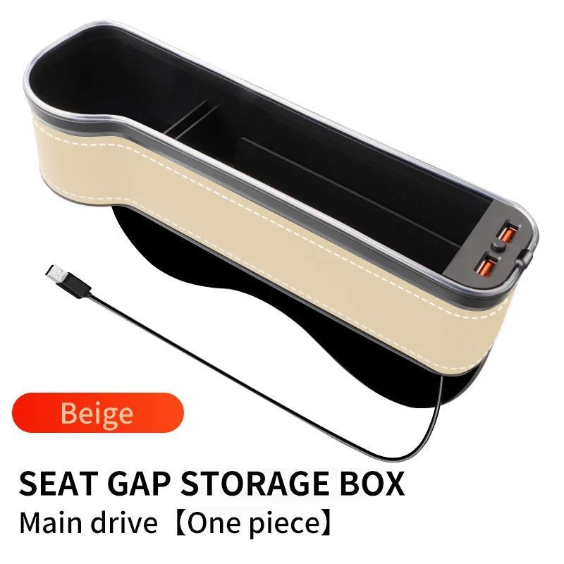 LED Car Seat Gap Filler Cup & Holder with USB charging
