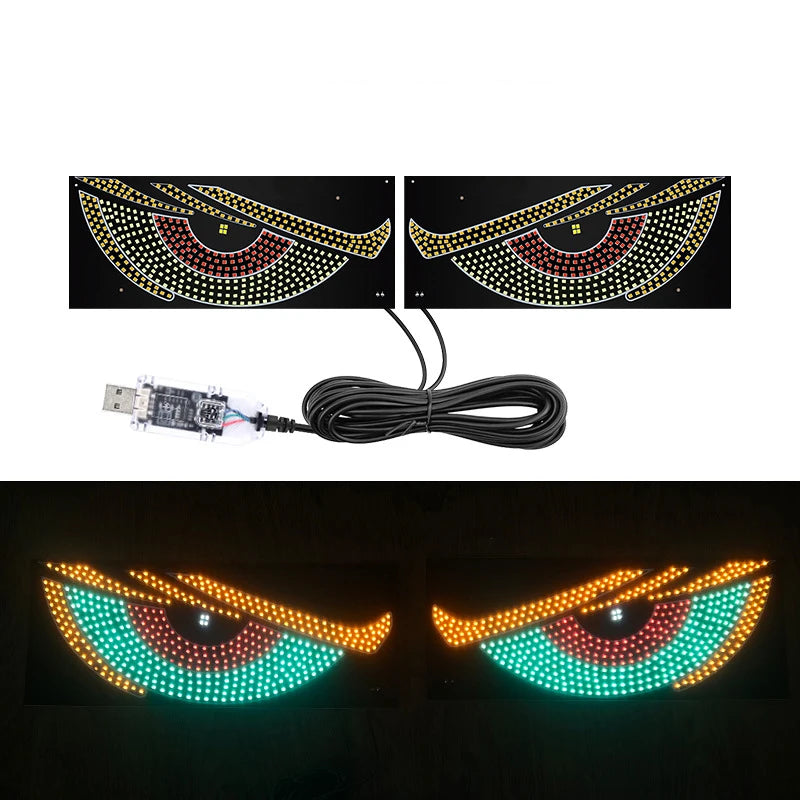 USB Dynamic Car Eyes Light Car Windshield Dynamic LED