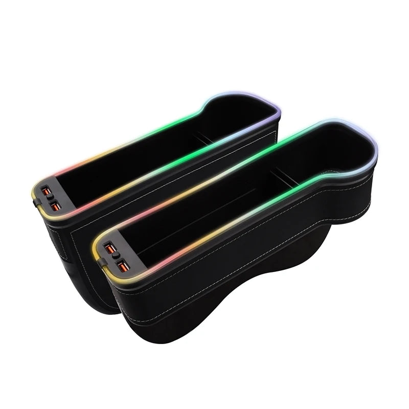 LED Car Seat Gap Filler Cup & Holder with USB charging