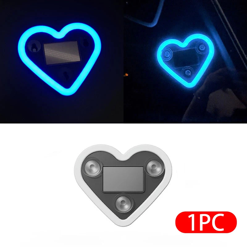 Universal LED Solar Heart-shaped Light Car Window