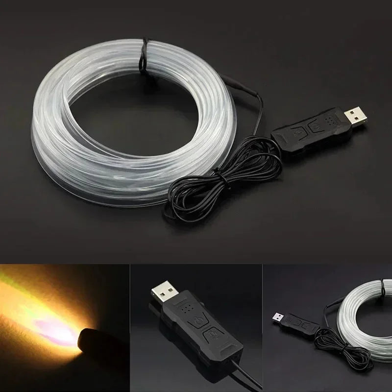 RGB Fiber Optic Car Ambient Light | App Control USB Car Interior Lighting