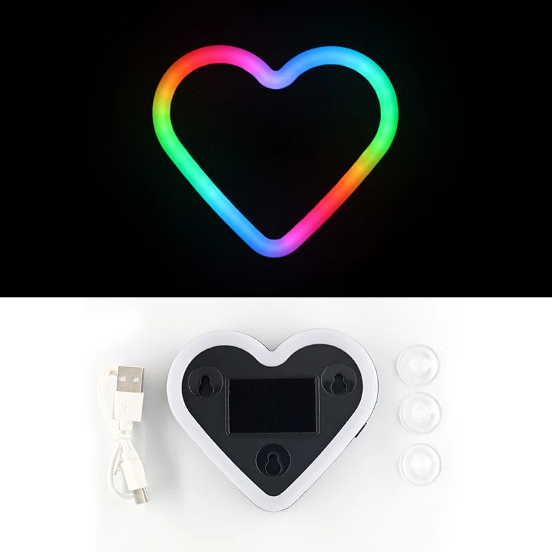 Universal LED Solar Heart-shaped Light Car Window