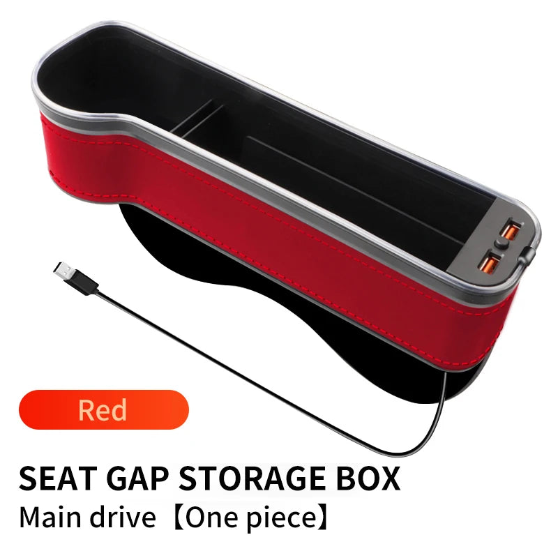 LED Car Seat Gap Filler Cup & Holder with USB charging