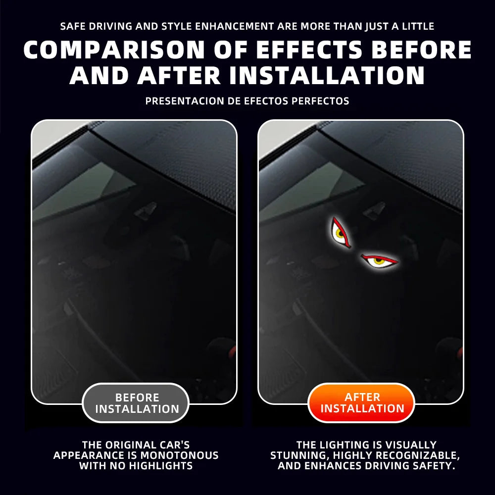 Car Eyes LED Atmosphere USB Rechargeable