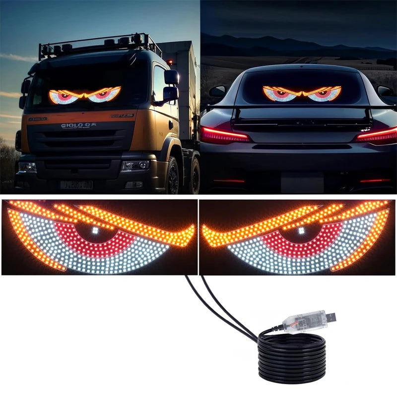 USB Dynamic Car Eyes Light Car Windshield Dynamic LED