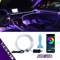 RGB Fiber Optic Car Ambient Light | App Control USB Car Interior Lighting