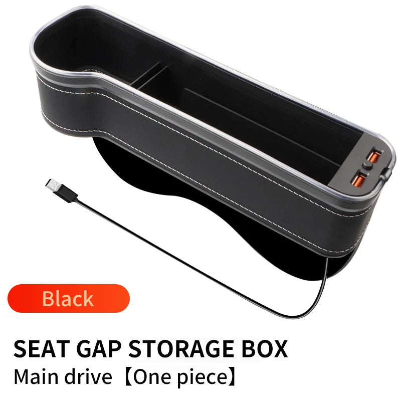 LED Car Seat Gap Filler Cup & Holder with USB charging