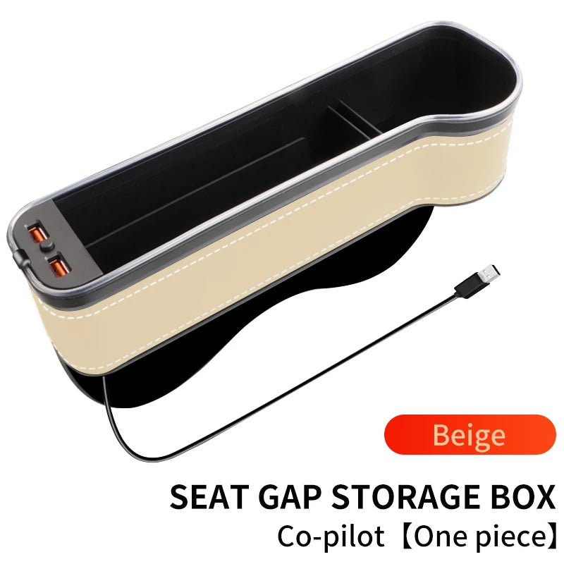 LED Car Seat Gap Filler Cup & Holder with USB charging