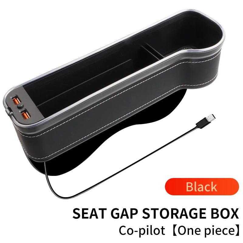 LED Car Seat Gap Filler Cup & Holder with USB charging